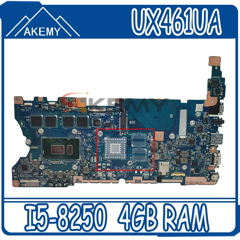 

Akemy UX461UA Motherboard Mainboard REV2.1 For ASUS UX461UN UX461 UX461U UX461UA Motherboard W/ I5-8250 CPU 4GB RAM