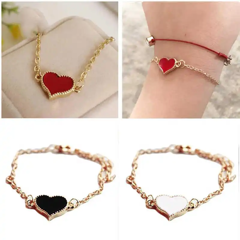 

Women Love Heart Design Bracelet Bangle Jewelry Chain Party Cocktail