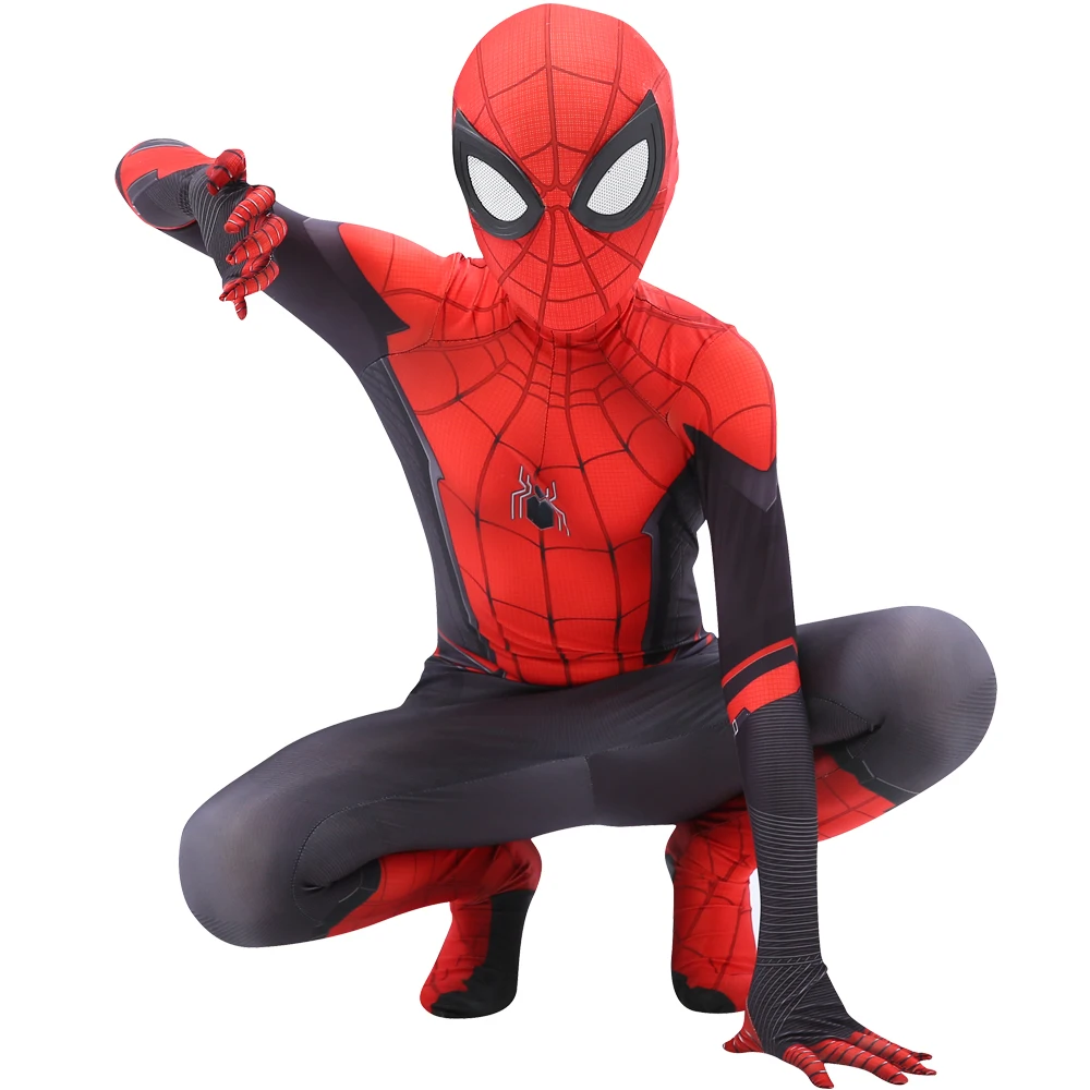 

2021 New Halloween Spandex 3D Printing Costume Fancy Dress Adult Child Man Holiday Part Costume Red Black Cosplay Clothing