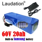 Laudation 60В батарея 60В 20ач Встроенная литиевая батарея Samsung 16s 6p Электрический скутер, велосипедный Аккумулятор для моторов 750W 1000W