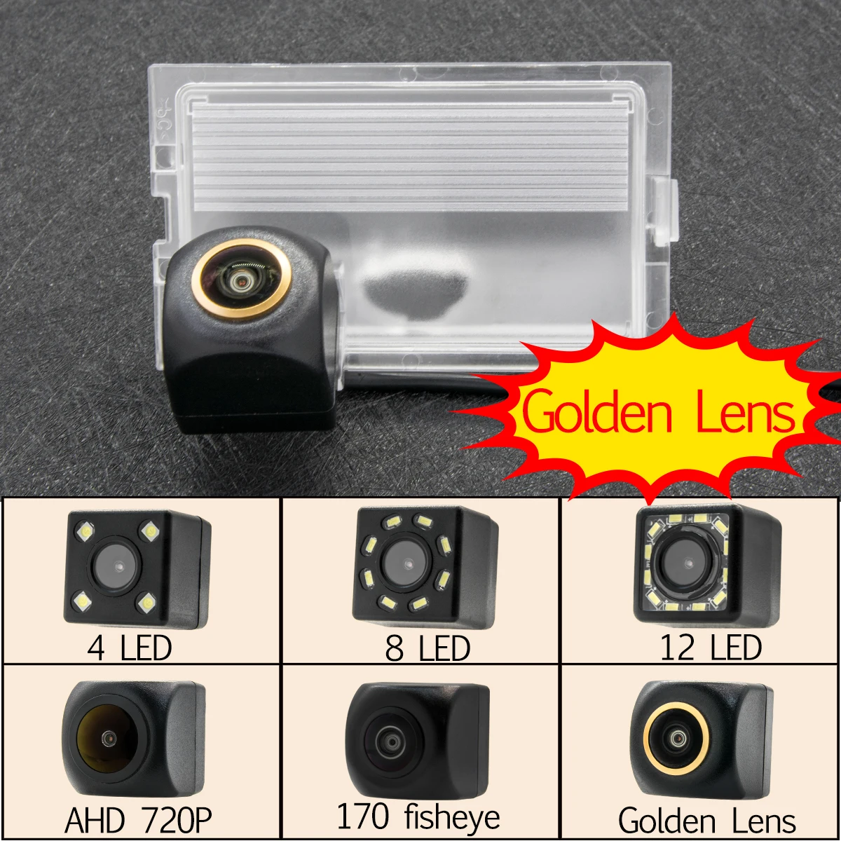 Камера заднего вида рыбий глаз золотые линзы AHD резервная камера для Land Rover Freelander 2