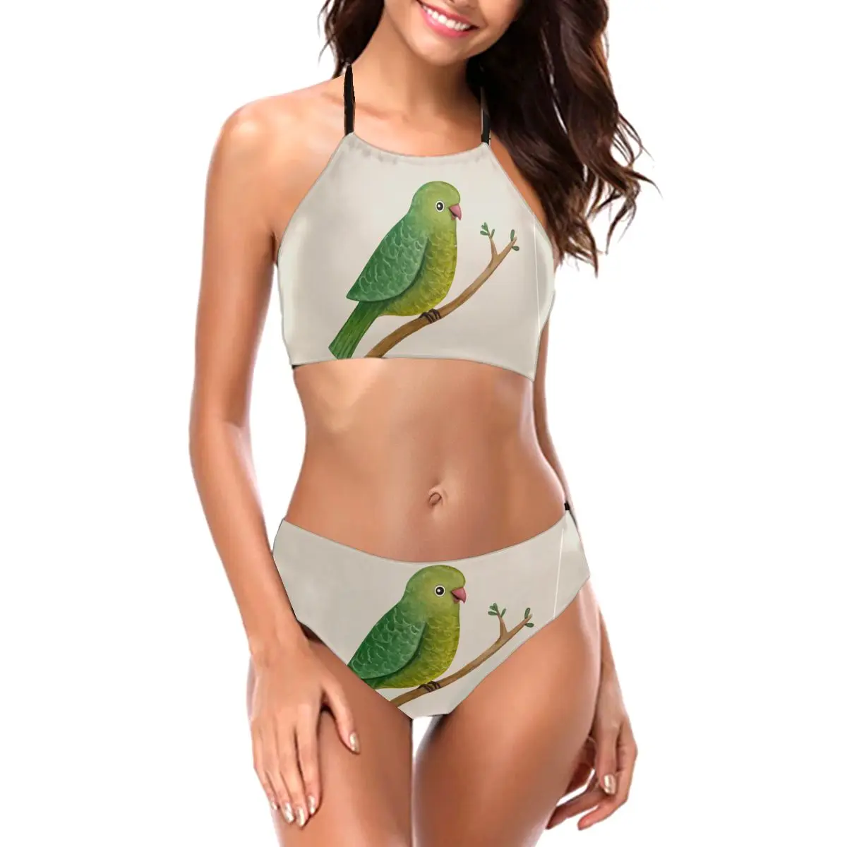 

Bikinis Cute Parrot sexy 2021 Women Swimsuit Low Waist Swimwear R336 Women bathing suit SwimSuit