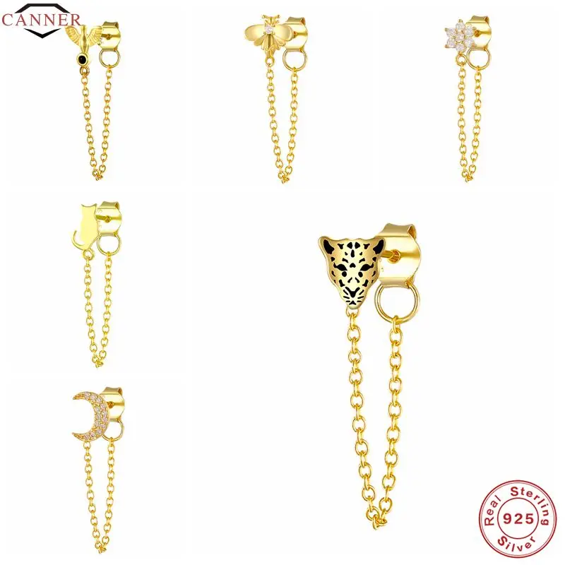 Автоклав 1 шт. 925 стерлингового серебра цепь кисточкой серьги со шпилькой для