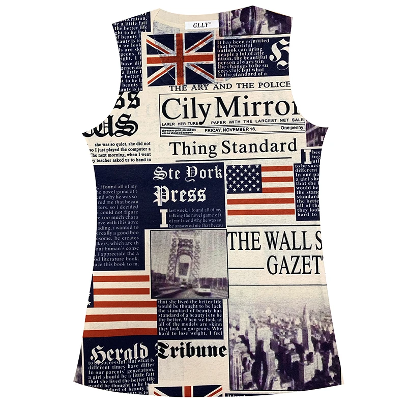 

New Women Casual Basic Summer Print pattern Tank Top Shirt Tee Sleeveless Plus Size S~3XL