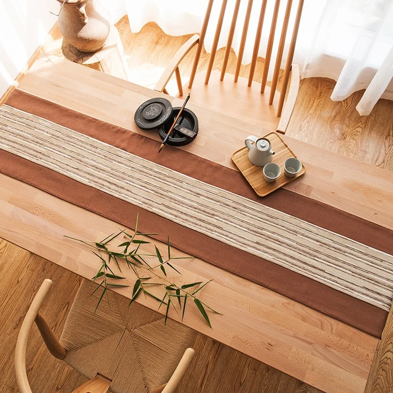 

Chinese style coffee table table runner simple new Chinese Zen mat table cloth fabric shoe cabinet table flag