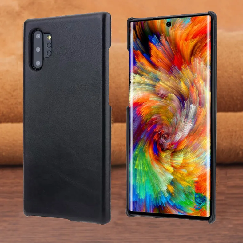 Note10+ ретро матовый чехол из натуральной кожи для телефона samsung Galaxy Note 10 9 S10 S9 Plus Note10 Простой деловой чехол