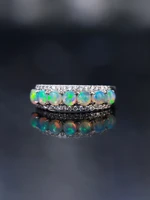 moon god sofia ice fall australia opal ring female 18k platinum diamond fire color bright colorful