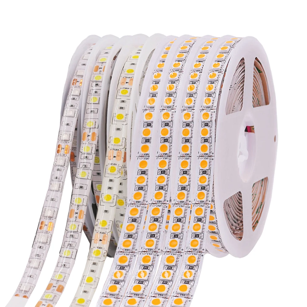 

5M 12V 24V LED Strip Light SMD5050 5054 LED Tape 120Leds/m 240Leds/m 480Leds/m Waterproof Rope 2835 Flexible LED Light Stripe