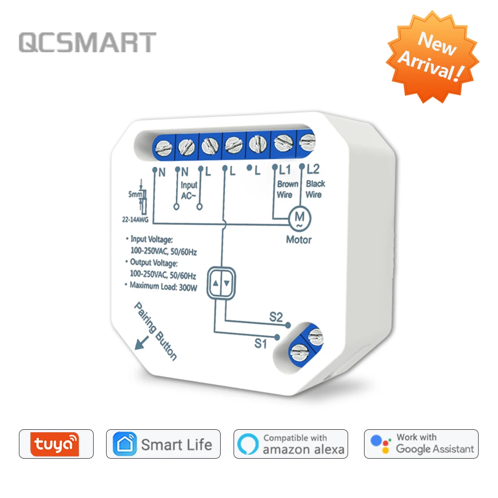 Модуль переключателя для штор Tuya Smart Life Wi Fi модуль поворотного затвора Поддержка