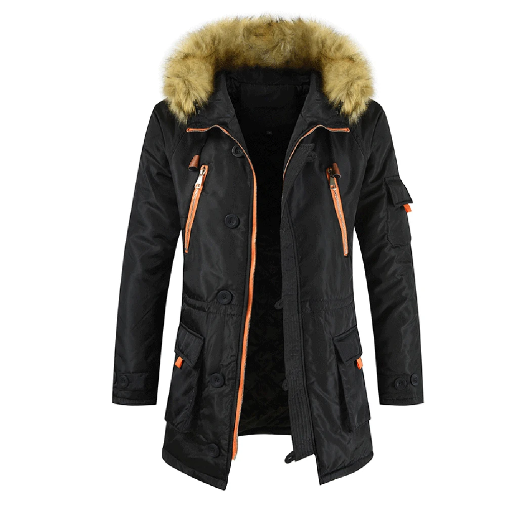 Men Coat Jacket Mens Streetwear Parka Clothes Men Long Sleeve Army Green Black Casual Jackets Parka