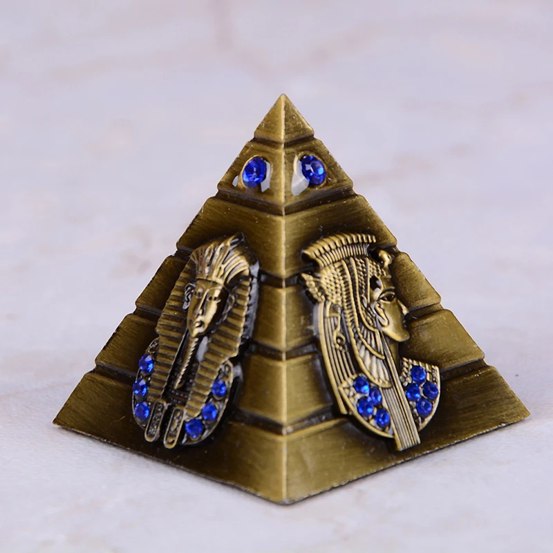 

3Colors New Antique Egyptian Pharaoh Decorative Pharaoh Avatar Camel Metal Pyramids Ornament Home Table Decor