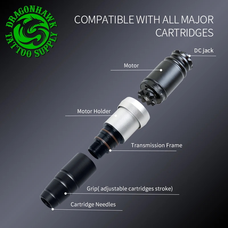 Dragonhawk мотор роторная ручка тату машина набор татуировки Топ источник