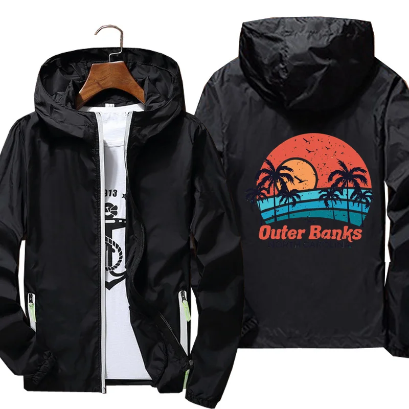

2021 Men's w er The outer banks North carolina printing jacket Reflective Skin Sun Spring Autumn parkas