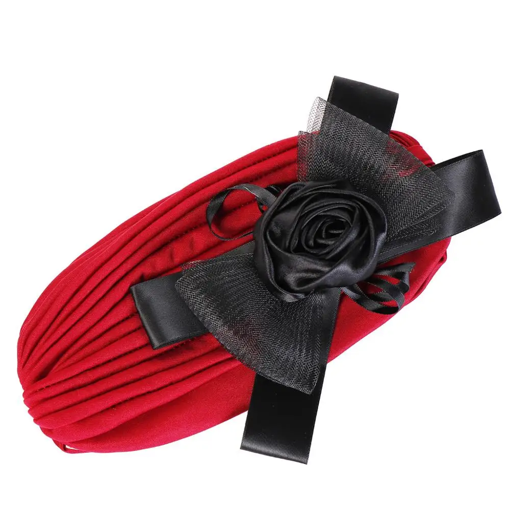 Новый модный индийский головной убор с цветами сетчатый бант мусульманский