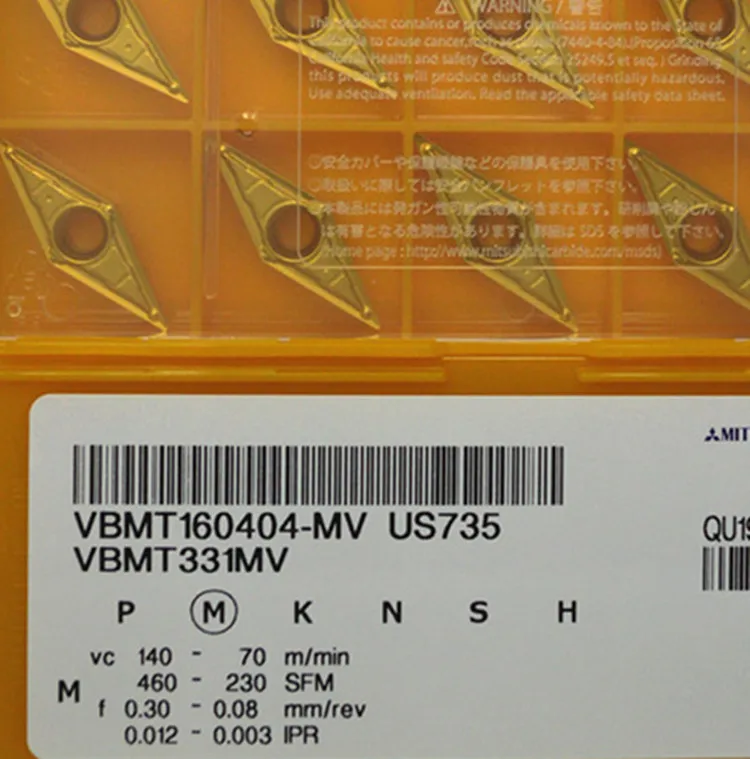 

Mitsubishi CNC blade VBMT160404-MV VBMT160408-MV US735