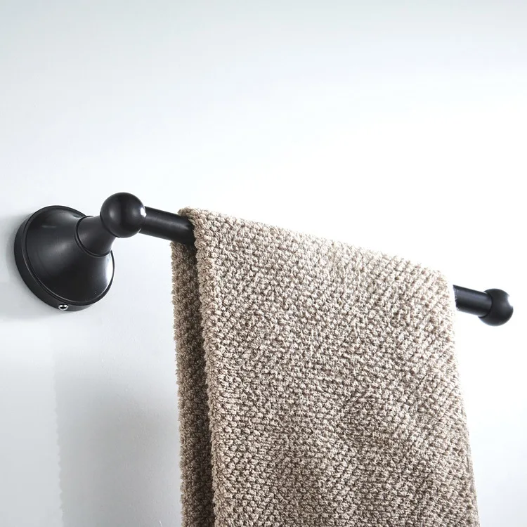 

Biggers sanitary black bronze finish copper bathroom hardware set 3pcs towel rod robe hook toilet paper holder