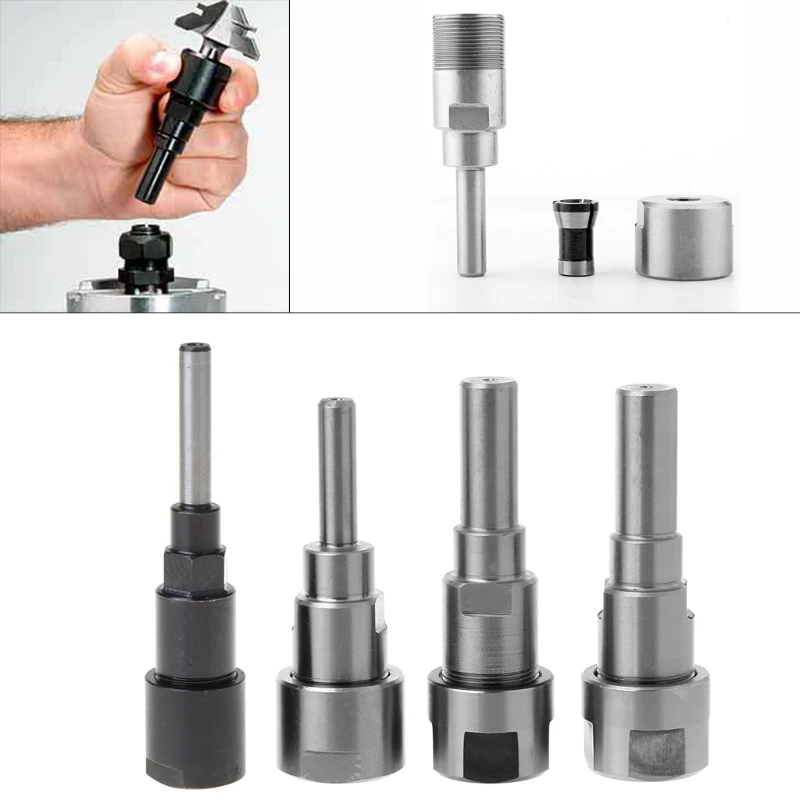 

1/4" 8mm 12mm 1/2" Shank Collet Holder Milling Router Bit Engraving Machine Extension Rod W0YF
