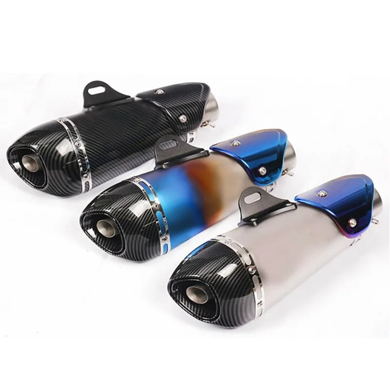 Универсальный глушитель выхлопной трубы 38 51 мм для мотоцикла 3 размера стальная