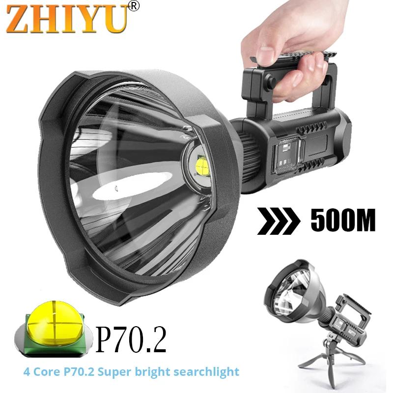 

Powerful LED Lantern Flashlight Portable XHP70.2 Torch USB Rechargeable Searchlight Waterproof Spotlight Fishing Light Lantern ,