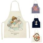 Детские Кухонные фартуки с рисунком самолета Луны для женщин и взрослых, детские нагрудники для дома, фартук для приготовления пищи, элегантные Pinafores 47-38 см, Grembiule