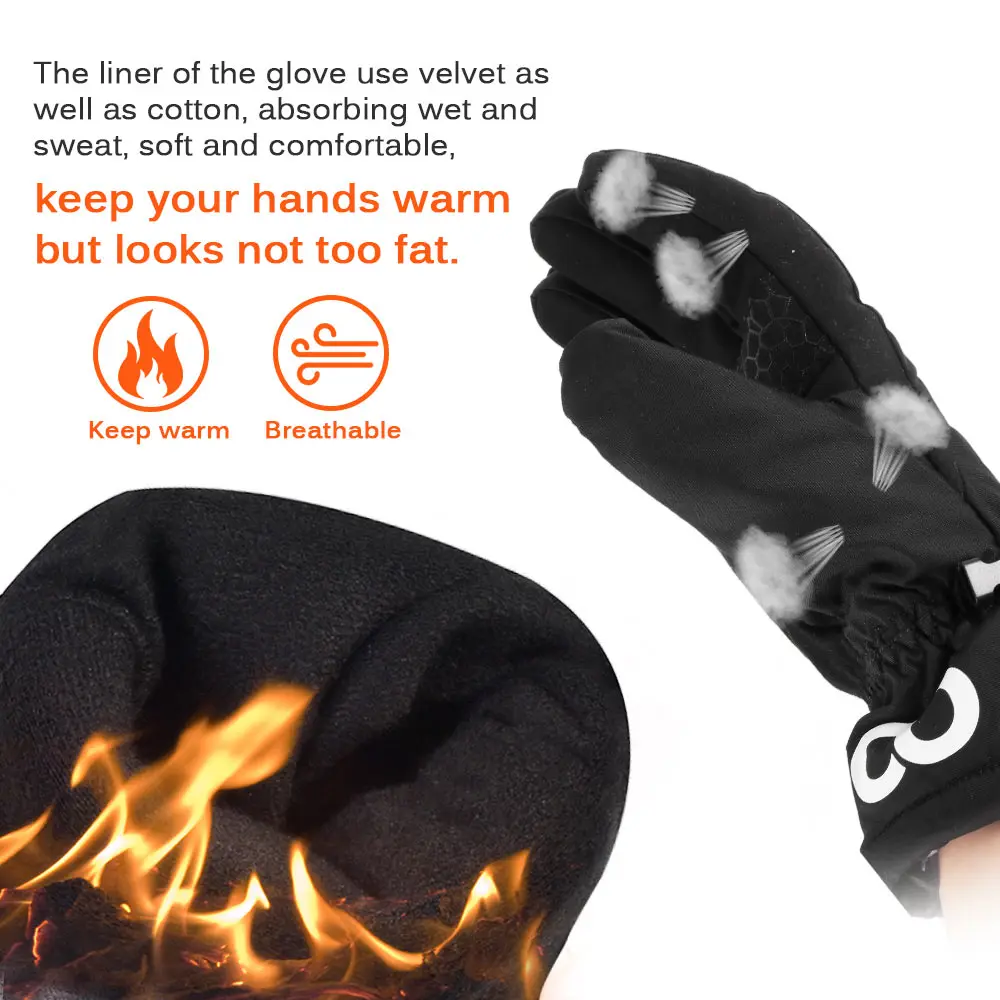 Лыжные перчатки для сноуборда Сверхлегкие Водонепроницаемые зимние теплые