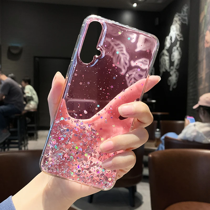 Чехол для Huawei Honor 20 Pro 20s Lite 10 10i V20 9X 9A 9C 9S 8X 8A 8C 8S 7A 7X 7C ТПУ с блестками и звездами |