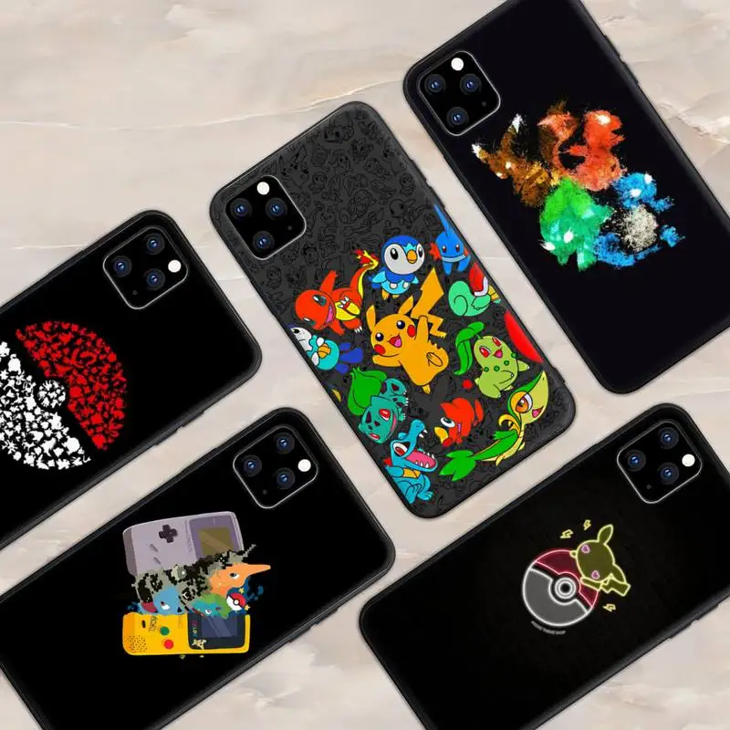 

Cute Anime Pokemones Phone Case for iphone 12 13 Mini SE 2020 5 5S 6 6S Plus 7 8 Plus X XR XS 11 Pro Max Fundas Coque cover