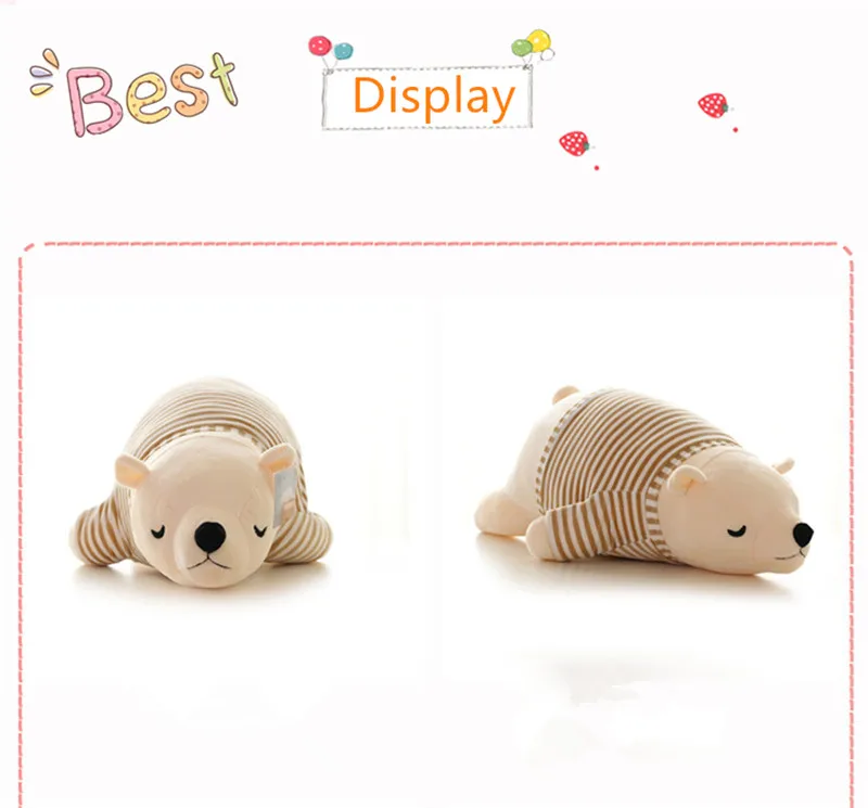 Новинка года Kawaii туалетный плюшевый полярный медведь кукла детское супер-мягкое мягкие носимых Спящий Мишка подушки детские животных Детская плюшевая игрушка Подарки