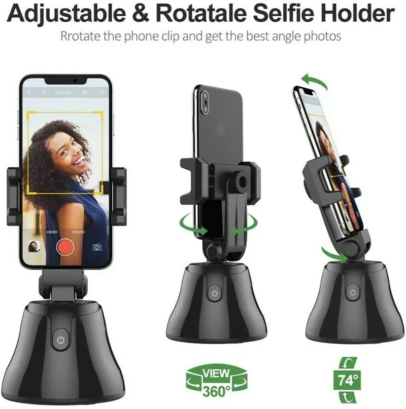 

Phone Gimbal Auto Face Tracking Holder Smart bluetooth Selfie Stand Camera Mount Stabilizer 360 Rotation Tripod Shooting Holder