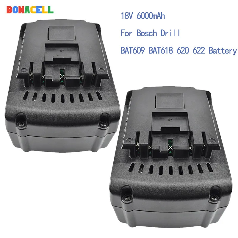 

Bonacell For Bosch 18V 6000mAh Power Tools Battery Rechargeable Batteries Cordless for Bosch Drill BAT609 BAT618 3601H61S10