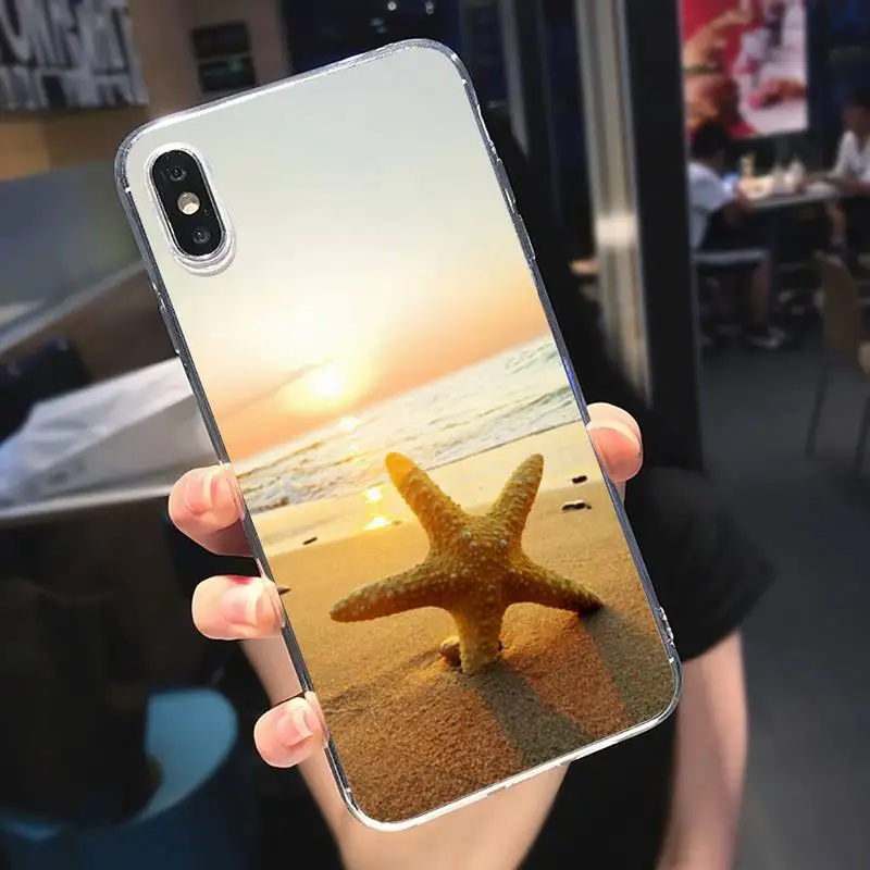 

Summer Beach coconut Palm tree Phone Case Transparent soft For iphone 5 5s 5c se 6 6s 7 8 11 12 plus mini x xs xr pro max