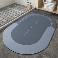 semicircle super absorbent shower mat quick drying bathroom rug non slip entrance doormat nappa skin floor bath mat home carpet