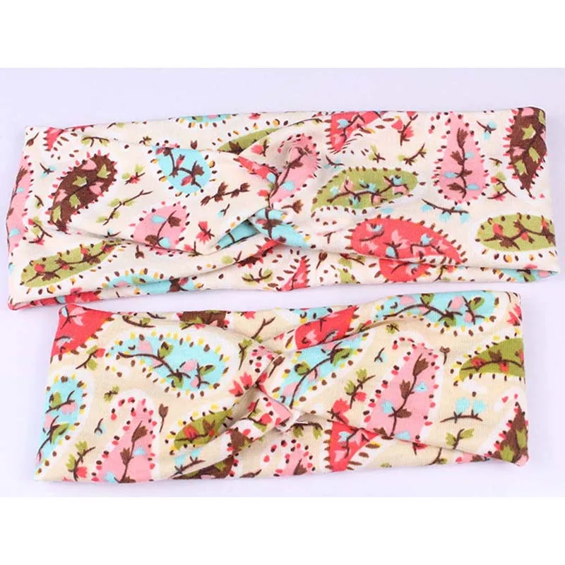 Летние богемные повязки в стиле ретро для мамы и ребенка бандана волос