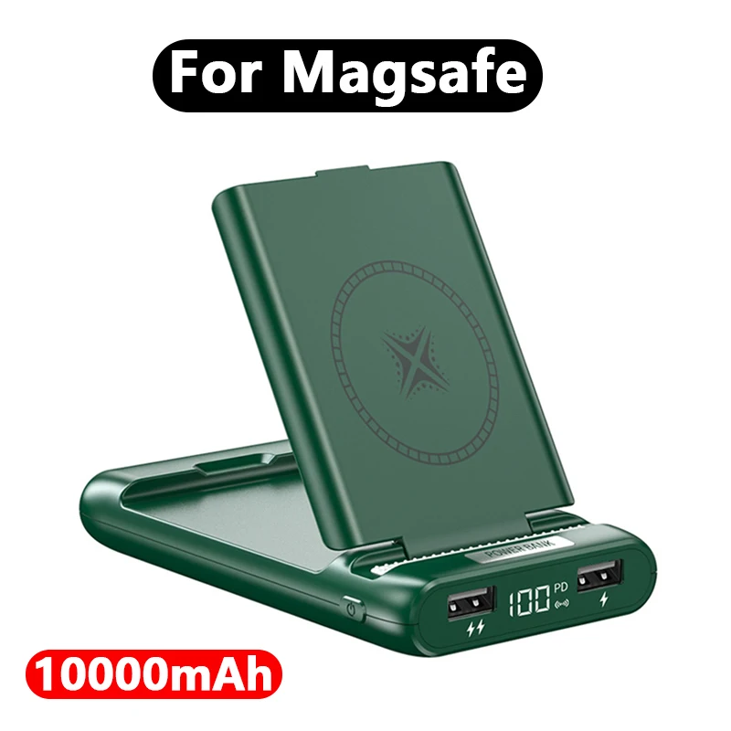 

portable 10000mAh Magnetic Wireless powerbank For apple magsafe charger External auxiliary battery For iphone12promax Power Bank