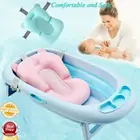 Переносная воздушная подушка для детского душа, подушка для ванны для младенцев, нескользящий Коврик для ванны, безопасное сиденье для безопасности новорожденных
