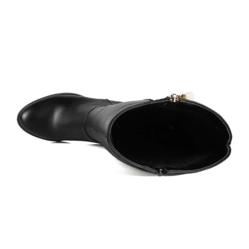 ZALAVOR/женские сапоги до колена размера плюс 34 45 Модные женские зимние на меху