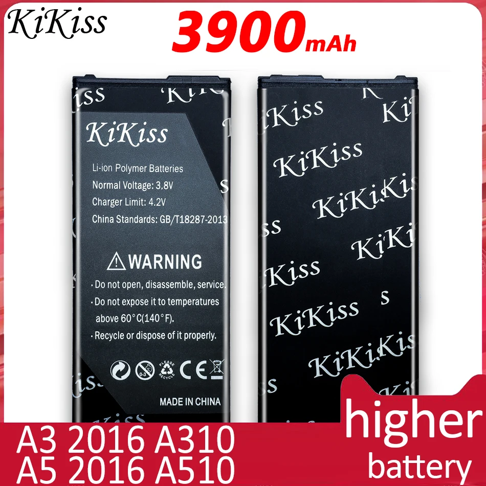 

Аккумулятор KiKiss для Samsung GALAXY A3 2016 / A5 2016, аккумулятор для сотового телефона A310 A310F A510 A510F A5100, EB-BA310ABE / EB-BA510ABE