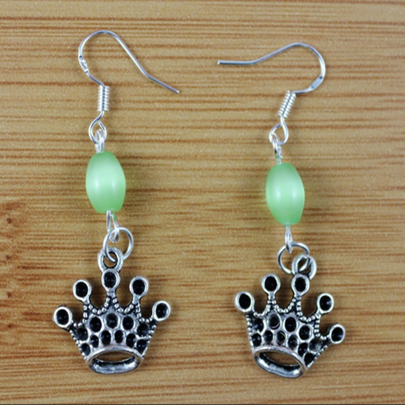 Серьги-подвески в виде оленя винтажный шелковый шнур цветок корона роза журавль