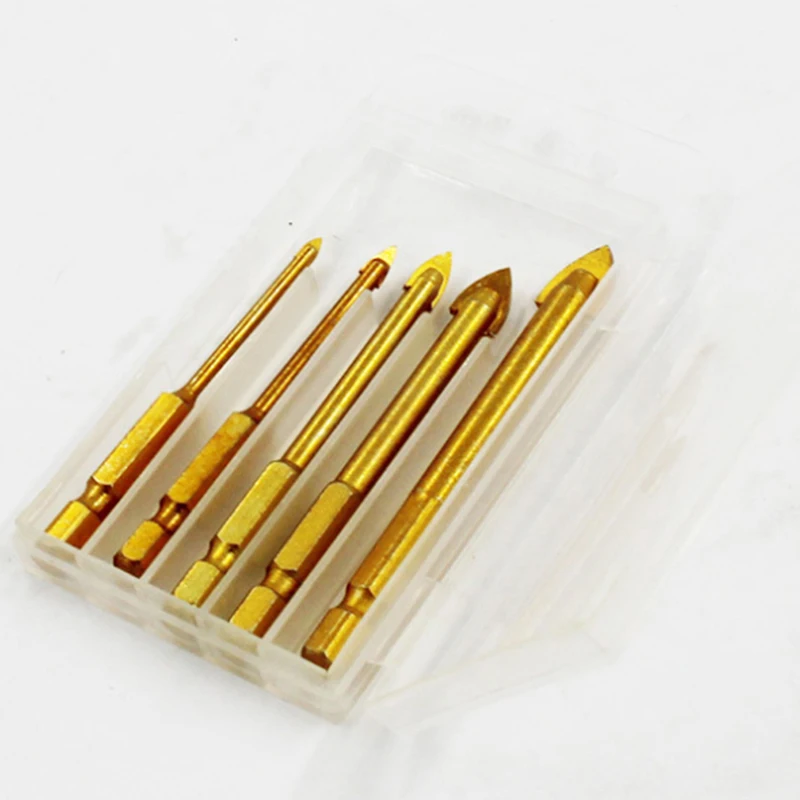 Набор сверл из сплава прочные заточенные треугольные сверла с шестигранным