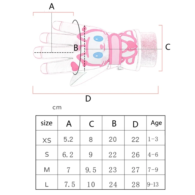 

2021 Children Kids Boys Girls Mittens Gloves Outdoor For Winter Warm Waterproof Windproof Thick Ski Gloves
