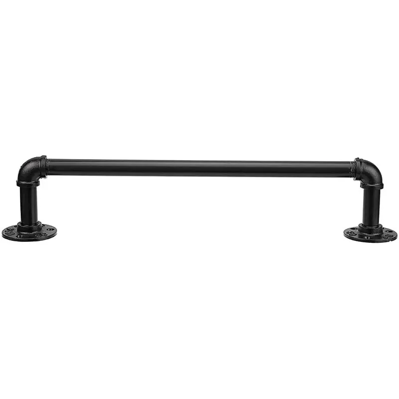 

Vintage Industrial Pipe Towel Holder Wall Mounted Metal Towel Rack Bar Bathroom Hanging Hanger Accessories Black