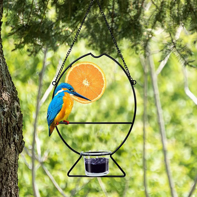 

Metal Hanging Bird Feeder With Fruit Holder Hummingbird Feeder Garden Terrace Tree Best selling high quality and convenient