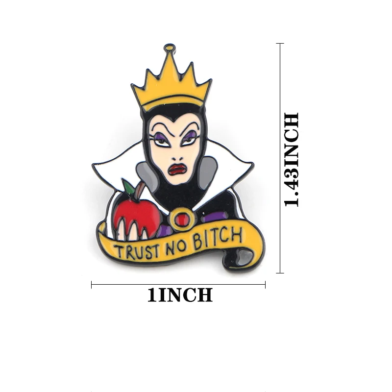 Эмалированные булавки LB2090 от злого королевы броши в виде яблока значки на лацкан