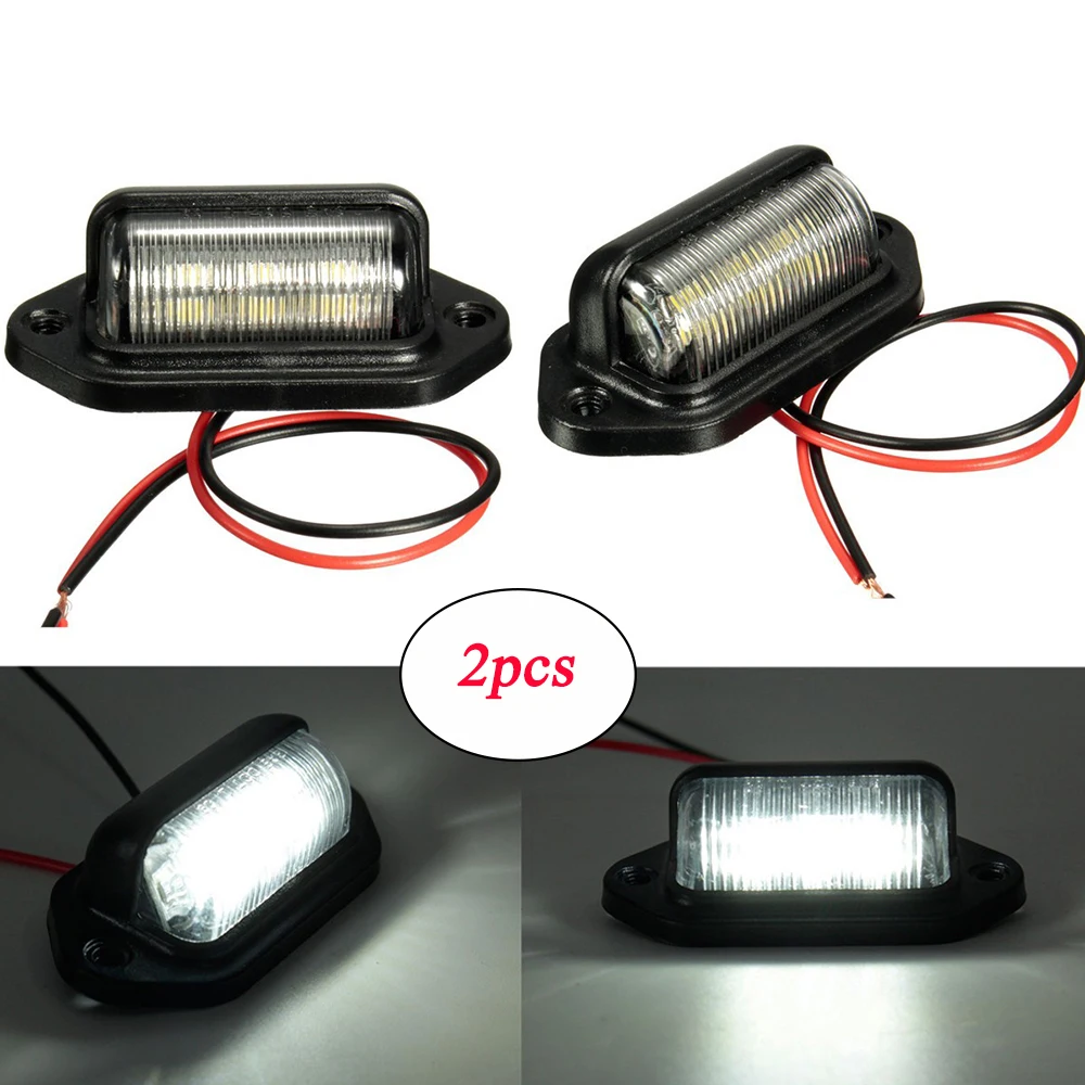 2 шт. 6LED 12В номерной знак света номер номерного знака грузовика лампочки для лодки