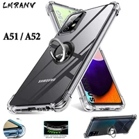 kickstand ring full cover for samsung galaxy a52 a51 samung a52 clear case drop protective coque funda hoesje galaxy a52 4g 5g