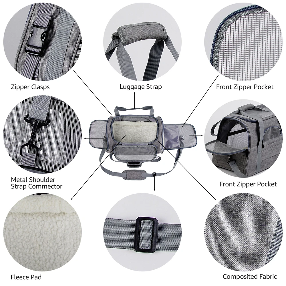 

Dog Carrier Bags Portable Pet Cat Dog Backpack Breathable Cat Carrier Bag Airline Approved Transport For Small Carrying Dog Cats