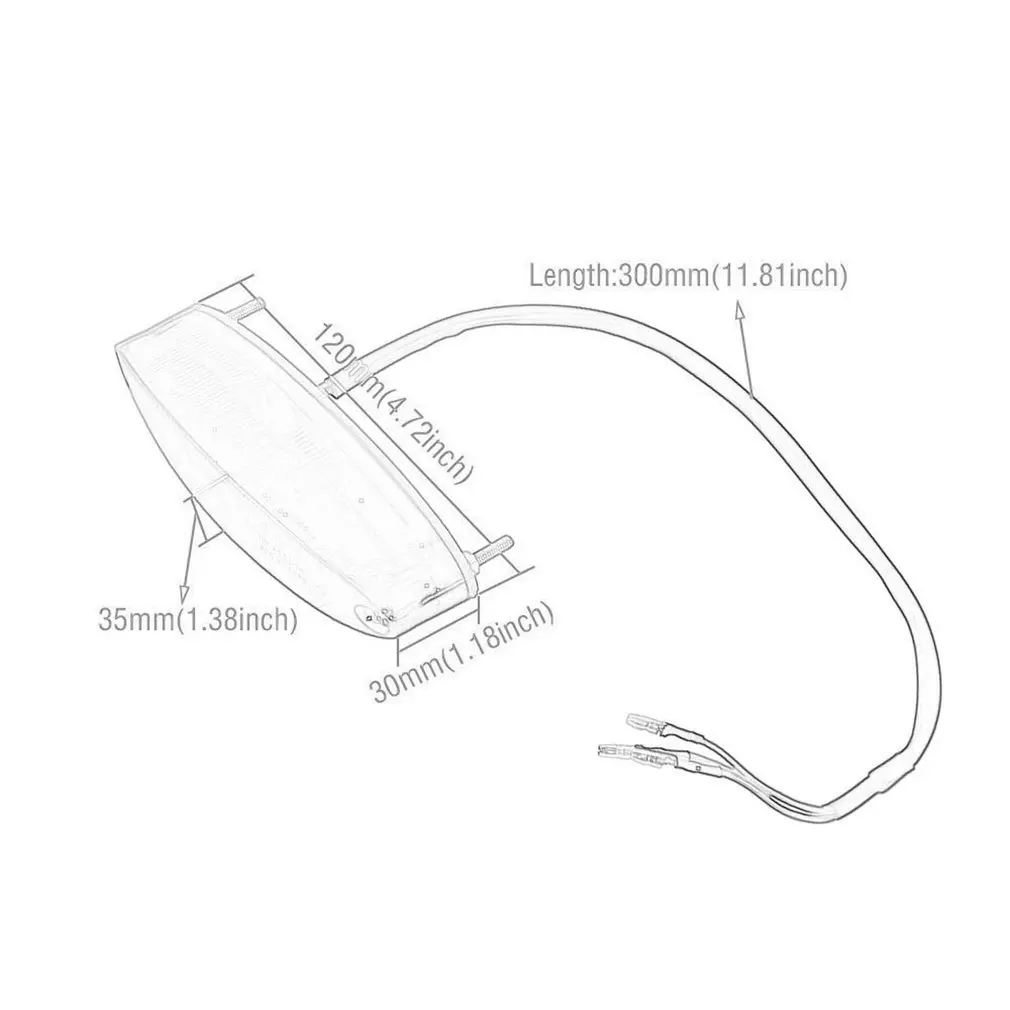 

Universal Motorcycle LED Tail Light Brake Indicator Lamp Motorbike Rear Lamp Modified Accessories Decorative Light