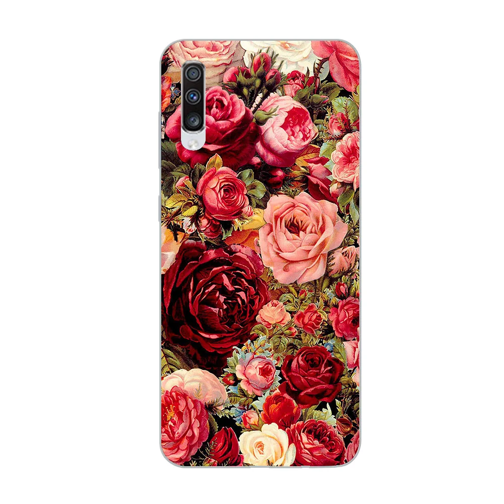 WM03215 Чехол для телефона ciciber для samsung Galaxy A50 A70 A80 A40 A30 A20 A60 A10 A20e Мягкий силиконовый чехол из ТПУ с розами в винтажном стиле - Цвет: WM03215