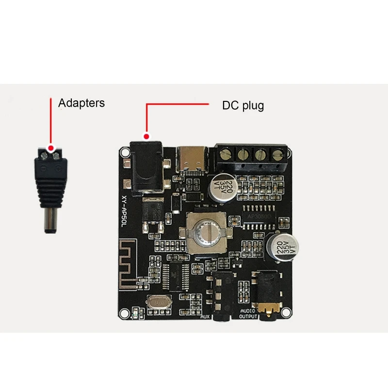 

2x50W Dual Channel Stereo Bluetooth 5.0 Digital Power Amplifier Board Module