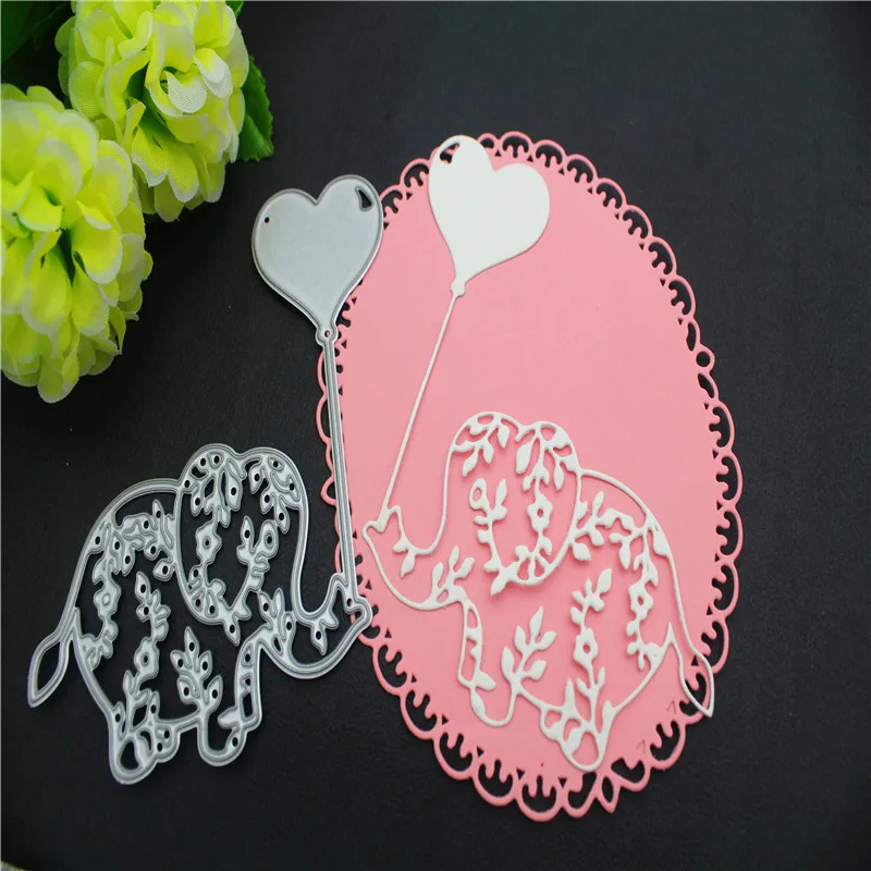 Слон воздушный шар DIY металлические режущие штампы трафареты для изготовления
